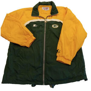 Vintage Starter Green Bay Packers Pro Line Jacket Men's XL Green Yellow